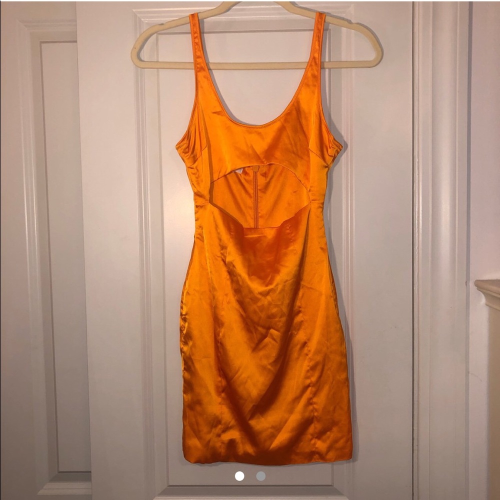 Neon orange House of CB body-con dress
